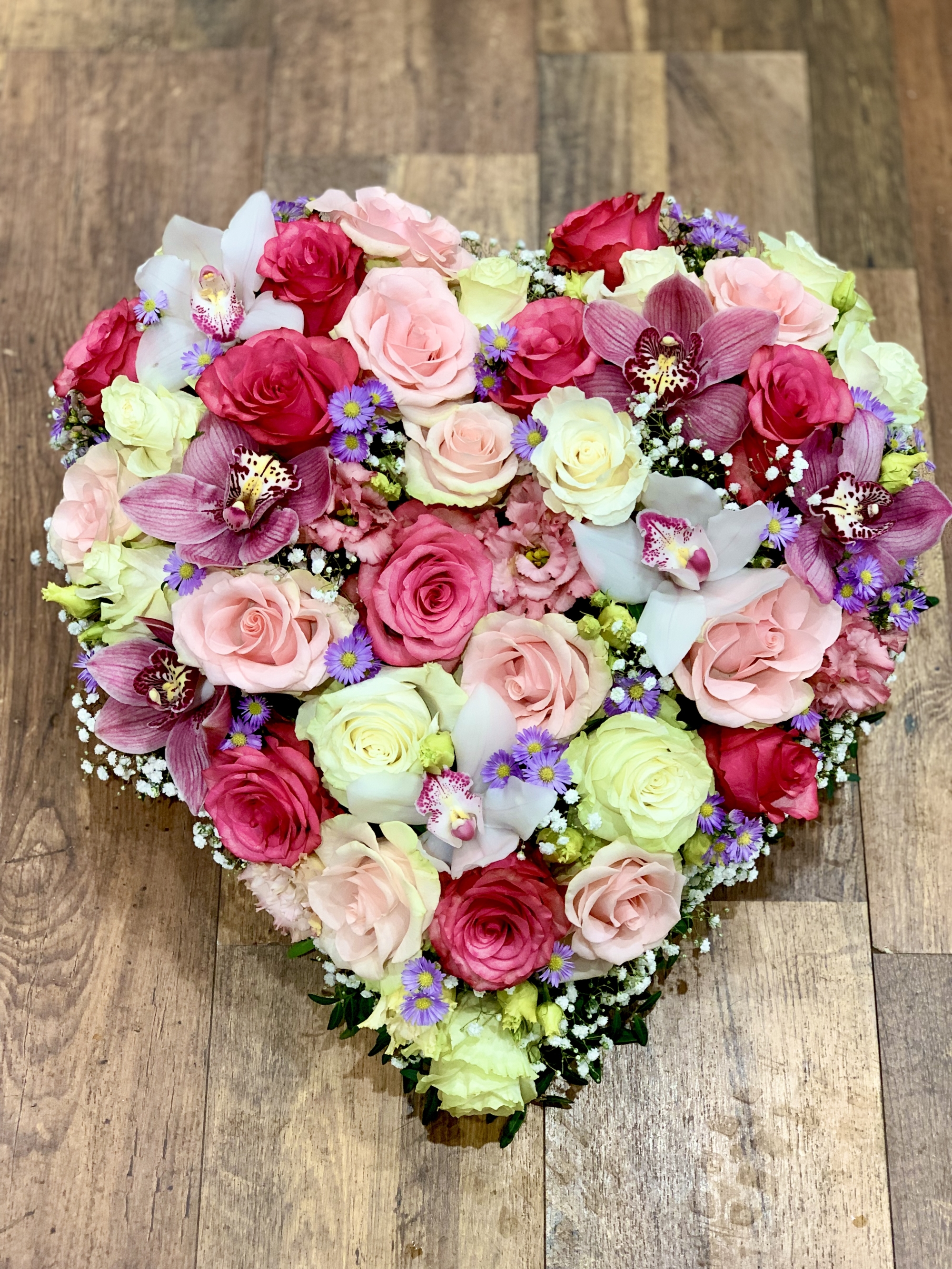 Coeur fleurs vari&eacute;es